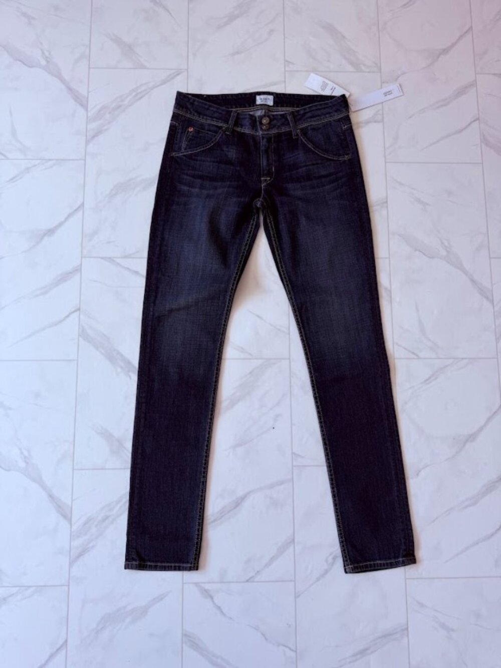 NWT Hudson Jeans Collin Skinny Flap Pocket Dark Wash Denim 28